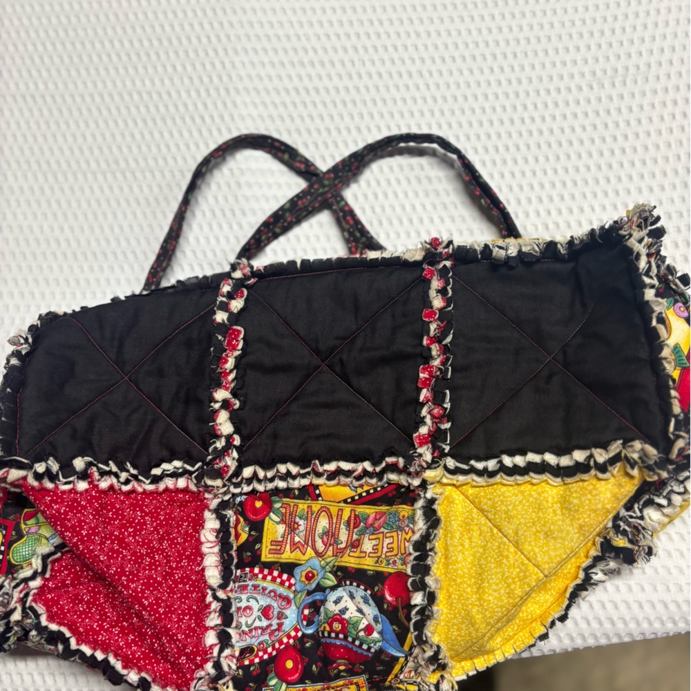 Quilted Patchwork Tote Bag - Multicolor - image 3